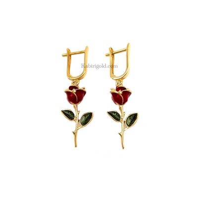 گوشواره انارکی گل رز اصل17357