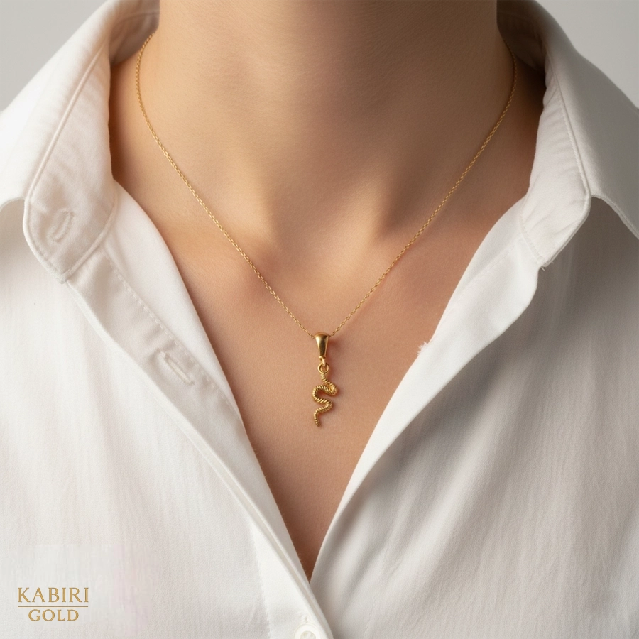 Minimalist gold pendant-- 18744